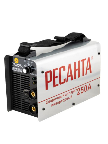 Аппарат сварочный инверторный САИ-250 250А d6 140-240В IP21 горячий старт Ресанта 65/6 Аппарат сварочный инверторный САИ-250 250А d6 140-240В IP21 горячий старт Ресанта 65/6