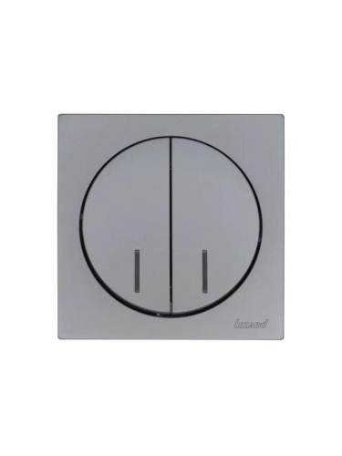 Выключатель 2-кл. СП OSEN 10А IP20 с подсветкой механизм сер. матов. LEZARD 743-7488-112 фото 3