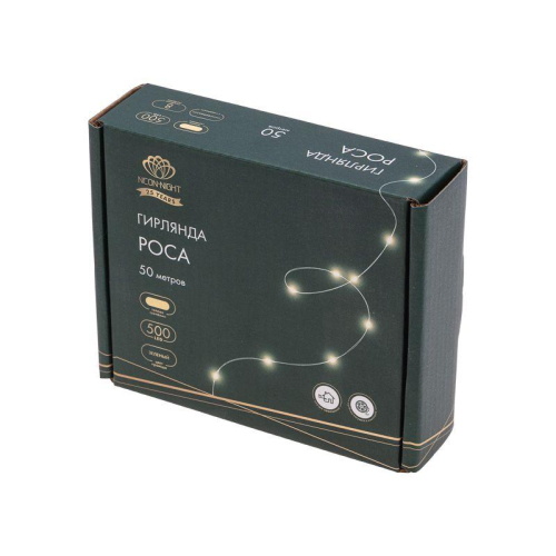 Гирлянда светодиодная "Роса" 50м 500LED тепл. бел. IP20 230В с контроллером провод зел. Neon-Night 303-286 фото 6 Гирлянда светодиодная "Роса" 50м 500LED тепл. бел. IP20 230В с контроллером провод зел. Neon-Night 303-286 фото 6