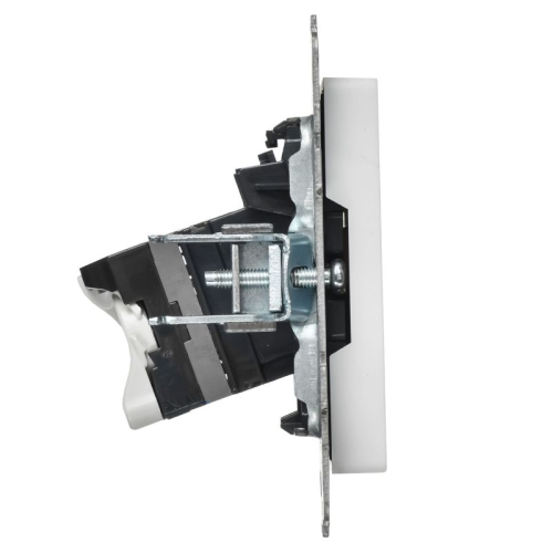 Розетка компьютерная СП BRITE РК11-БрАБ RJ45 кат.6 механизм арктич. бел. IEK BR-K10-2-K91 фото 4