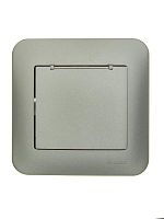 Розетка 1-м СП ASTI 16А IP20 с заземл. с крышкой термопласт в сборе платина. LEZARD 7081-3535-123В