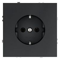 Розетка 1-м СП S70 16А с заземл. механизм графит Voltum VLS040107