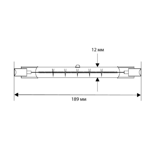 Лампа галогенная J189 1000Вт линейная R7s 3000К 240В лин. 189мм Camelion 2938
