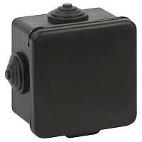 Коробка распаячная ОП 65х65х50мм с гермовводами 4 входа IP54 черн. KOR-65-65-50-4g-B Эра Б0061797