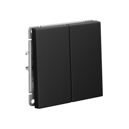 Переключатель 2-кл. ArtGallery 10AX быстрозажим. клем. механизм карбон SE GAL001065S фото 4