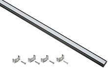 Профиль для LED ленты 1712 прямоугольный компл. аксессуров алюм. опал черн. (дл.2м) IEK LSADD1712-SET1-2-N1-1-K02