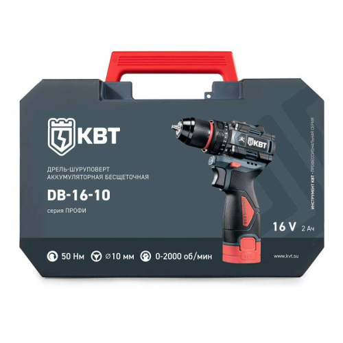 Шуруповерт аккумуляторный бесщеточный DB-16-10 серия ПРОФИ КВТ 102587 фото 3
