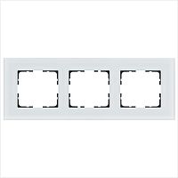 Рамка 3-м G-Glass стекло бел. White Glass Jasmart G1003GW