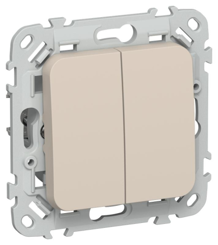 Выключатель проходной 2-кл. СП FLITE ВС62-1-0-ФлЛ 10А механизм льняной IEK FI-V22-0-10-1-K88 Выключатель проходной 2-кл. СП FLITE ВС62-1-0-ФлЛ 10А механизм льняной IEK FI-V22-0-10-1-K88