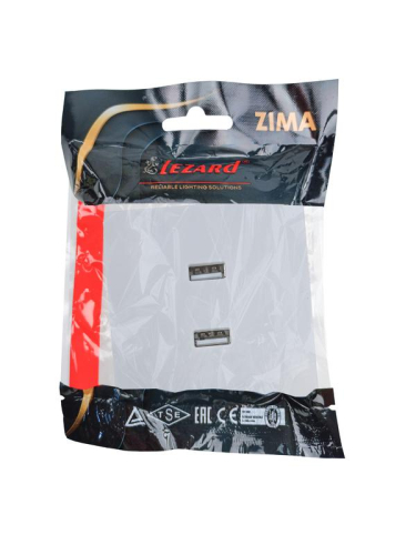 Розетка 2-мест. USB разъем СП ZIMA IP20 бел. LEZARD 704-0288-192 фото 6