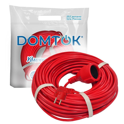 Удлинитель-шнур 1х40м с заземл. 10А IP20 2.2кВт ПВС 3х1 DOMTOK 2506 фото 3