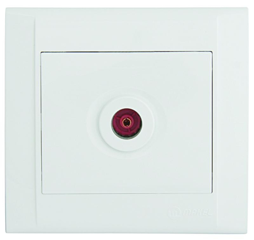 Розетка телевизионная проходная Defne бел. Makel 42001007