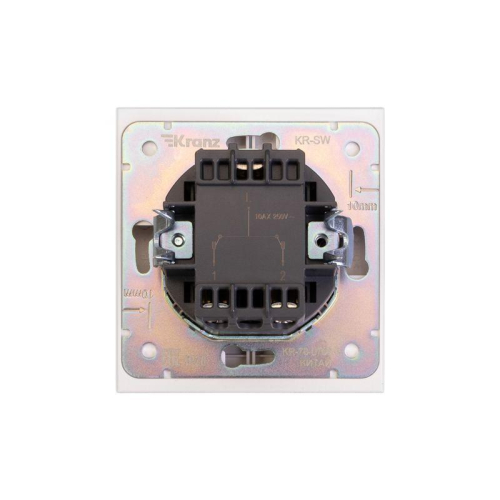 Выключатель 2-кл. СП STRONG MIELE 10А жемчуж. Kranz KR-78-0706-4 фото 3