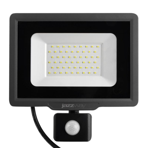 Прожектор светодиодный PFL-C3 SENSOR 50Вт 6500К IP65 ДО закален. прозр. стекло датчик движения инфракрасный Pro JazzWay 5026940A фото 4