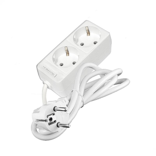 Удлинитель 2х1.5м с заземл. 16А IP20 3.5кВт ПВС 3х1 бел. DOMTOK 2384 фото 3 Удлинитель 2х1.5м с заземл. 16А IP20 3.5кВт ПВС 3х1 бел. DOMTOK 2384 фото 3