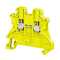 Клемма проходная винтовой зажим 2 точки подключения 2.5кв.мм желт. DKC TUR-2.5R-YE