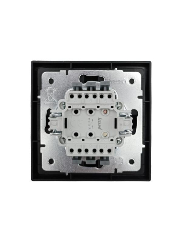 Выключатель 1-кл. СП ZIMA IP20 10А безвинт. зажим черн. бархат LEZARD 704-4288-100QC фото 3