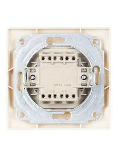 Выключатель 1-кл. СП Кварта 10А IP20 ВС10-1-1-ККм с индикацией крем. GENERICA EVK11-K33-10-DM фото 3
