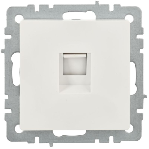 Розетка компьютерная Brite RJ45 кат.5E РК10-БрБ механизм бел. IEK BR-K10-1-K01-PRO фото 2