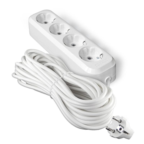Удлинитель 4х10м с заземл. IP20 Е-304А ПВС 3х1.5 Universal 1733 Удлинитель 4х10м с заземл. IP20 Е-304А ПВС 3х1.5 Universal 1733