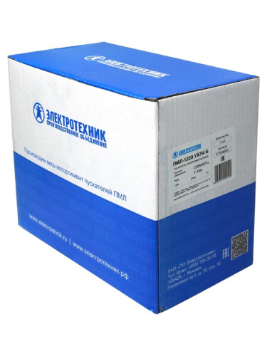 Пускатель ПМЛ-1220 УХЛ4 Б 10А кат. 220В 1НО IP54 с реле 7-10А в корпусе с кнопками ПУСК + СТОП Электротехник ET508535 фото 3