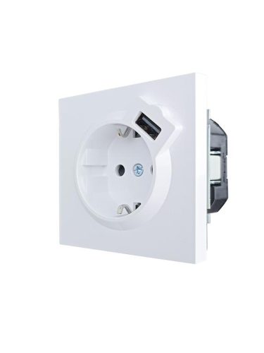 Розетка 1-м ZIMA IP20 + USB с заземл. механизм бел. LEZARD 704-0288-181 фото 4 Розетка 1-м ZIMA IP20 + USB с заземл. механизм бел. LEZARD 704-0288-181 фото 4