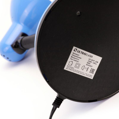 Светильник UF-301 С06 настол. 230В 60Вт син. Ultraflash 12357 фото 5