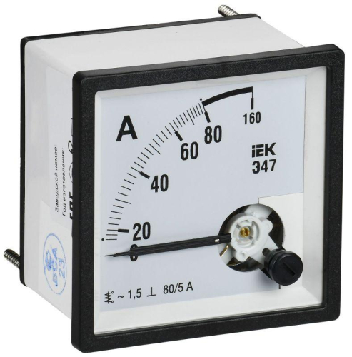Амперметр Э47 80/5А класс точн. 1.5 72х72мм IEK IPA10-6-0080-E Амперметр Э47 80/5А класс точн. 1.5 72х72мм IEK IPA10-6-0080-E