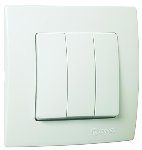 Выключатель 3-кл. Lillium 1вх. 3вых. Makel 32001091