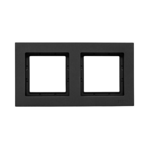 Рамка 2-м Эпика IP44 пластик черн. EKF UP1-FPB-02-44 фото 2