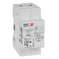 Выключатель автоматический дифференциального тока 2п OptiDin D63-23C20-AC-У3 C20 100мА 4.5кА с защитой от сверхтоков КЭАЗ 328106