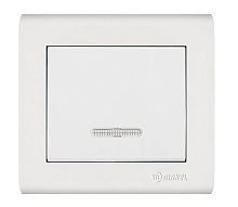 Выключатель 1-кл. Manolya с подсветкой бел. Makel 41001021