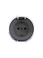 Розетка 1-м СП OSEN IP44 с заземл. с крышкой ПБТ механизм сл. кость LEZARD 743-9088-123BIPCH