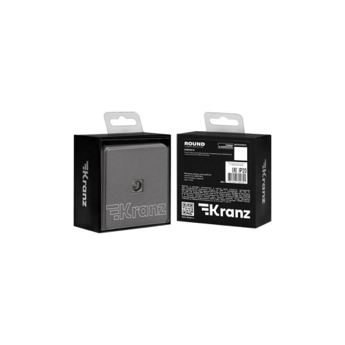 Розетка телевизионная TV СП ROUND MIELE титан Kranz KR-78-0723-2 фото 7
