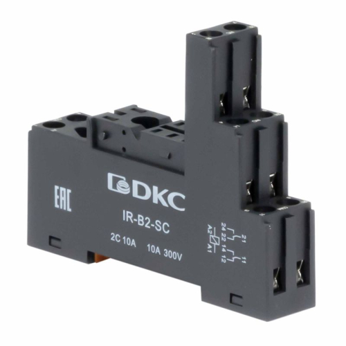 Элемент базовый пассивный для установки одиночных реле до 230В АС/DC DKC IR-B2-SC Элемент базовый пассивный для установки одиночных реле до 230В АС/DC DKC IR-B2-SC