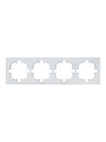 Рамка 4-м OSEN горизонт. квадрат бел. LEZARD 743-0200-149