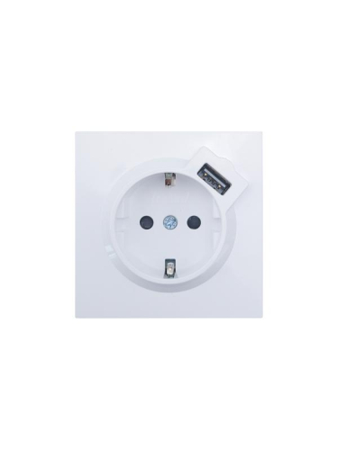 Розетка 1-м ZIMA IP20 + USB с заземл. механизм бел. LEZARD 704-0288-181 фото 3 Розетка 1-м ZIMA IP20 + USB с заземл. механизм бел. LEZARD 704-0288-181 фото 3