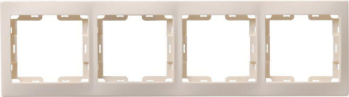 Рамка 4-м КВАРТА РГ-4-ККм горизонт. крем. GENERICA EMK40-K33-DM Рамка 4-м КВАРТА РГ-4-ККм горизонт. крем. GENERICA EMK40-K33-DM