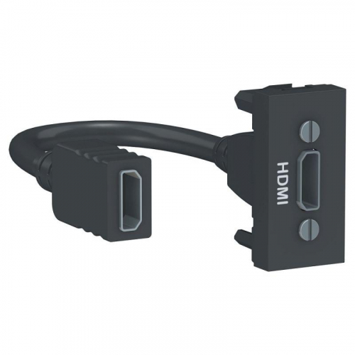 Розетка HDMI 1-мод. UNICA MODULAR антрацит SchE NU343054 Розетка HDMI 1-мод. UNICA MODULAR антрацит SchE NU343054