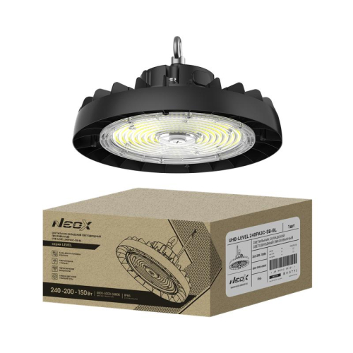 Светильник светодиодный UHB-LEVEL 240PA3C-SB-BL 100-277В 240/200/150Вт IP66 175лм/Вт 3CCT складской 5лет NEOX 4690612061214 Светильник светодиодный UHB-LEVEL 240PA3C-SB-BL 100-277В 240/200/150Вт IP66 175лм/Вт 3CCT складской 5лет NEOX 4690612061214