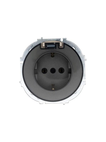 Розетка 1-м СП OSEN с заземл. с крышкой ПБТ механизм титан LEZARD 743-3788-123B Розетка 1-м СП OSEN с заземл. с крышкой ПБТ механизм титан LEZARD 743-3788-123B