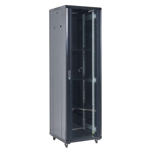 Шкаф телекоммуникационный напольный 19дюйм 42U 600х800х2054 передняя дверь стекло дверь задняя металл разборный черн. RAL9005 Rexant 04-4268-212 Шкаф телекоммуникационный напольный 19дюйм 42U 600х800х2054 передняя дверь стекло дверь задняя металл разборный черн. RAL9005 Rexant 04-4268-212