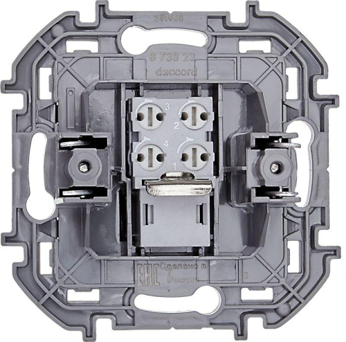 Розетка телефонная Inspiria RJ11 механизм антрацит IEK 673823 фото 4