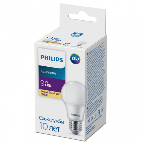 Лампа светодиодная Ecohome LED Bulb 9W 680lm E27 830 Philips 929002298917 фото 2 Лампа светодиодная Ecohome LED Bulb 9W 680lm E27 830 Philips 929002298917 фото 2