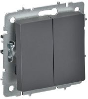 Выключатель перекрестный 2-кл. СП BRITE ВС10-2-3-БрГ 10А механизм графит IEK BR-V23-0-10-K53