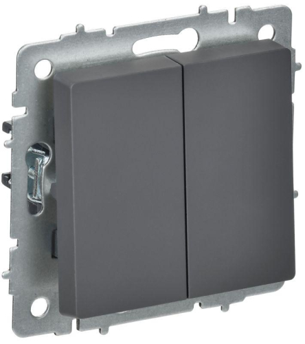 Выключатель перекрестный 2-кл. СП BRITE ВС10-2-3-БрГ 10А механизм графит IEK BR-V23-0-10-K53 Выключатель перекрестный 2-кл. СП BRITE ВС10-2-3-БрГ 10А механизм графит IEK BR-V23-0-10-K53