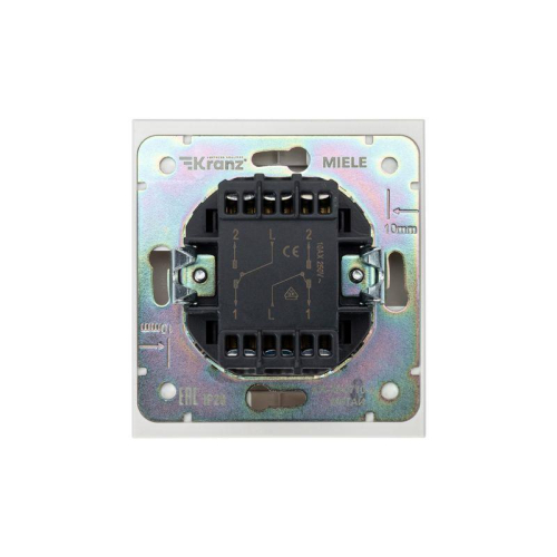 Выключатель перекрестный (переключатель) 1-кл. СП STRONG MIELE 10А жемчуж. Kranz KR-78-0710-4 фото 3 Выключатель перекрестный (переключатель) 1-кл. СП STRONG MIELE 10А жемчуж. Kranz KR-78-0710-4 фото 3