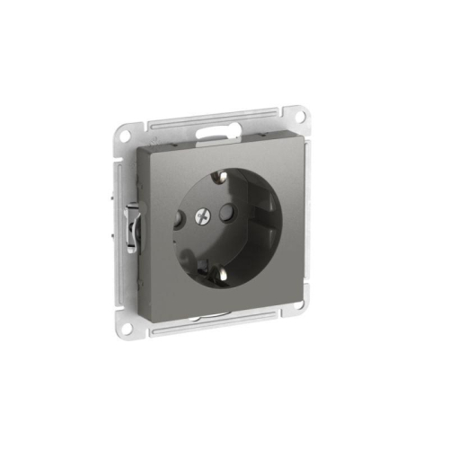 Розетка AtlasDesign 16А с заземл. защ. шторки быстрозажим. клем. механизм сталь SE ATN000945S Розетка AtlasDesign 16А с заземл. защ. шторки быстрозажим. клем. механизм сталь SE ATN000945S