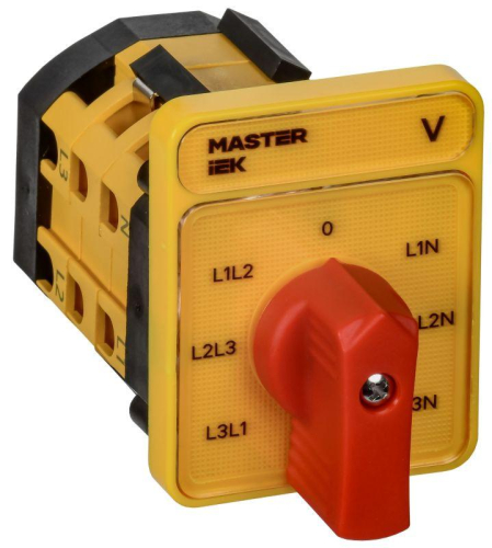 Переключатель кулачковый 16А (сх. 66) стандартная рукоятка IEK MI-CS10-016-066 Переключатель кулачковый 16А (сх. 66) стандартная рукоятка IEK MI-CS10-016-066