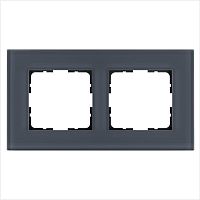 Рамка 2-м G-Glass стекло маренго Jasmart G1002GC